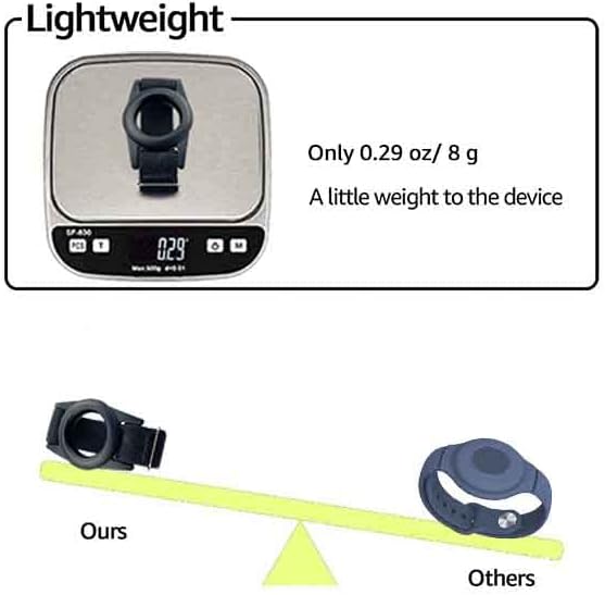 4 Pack Airtag Bracelet for Kids, AirTag Holder with Adjustable Stretchy Nylon Watch Band, Anti-Lost Apple Air Tag Case Loop for Child, Toddler, Wallet, AirTag Wristband Kids (Black)