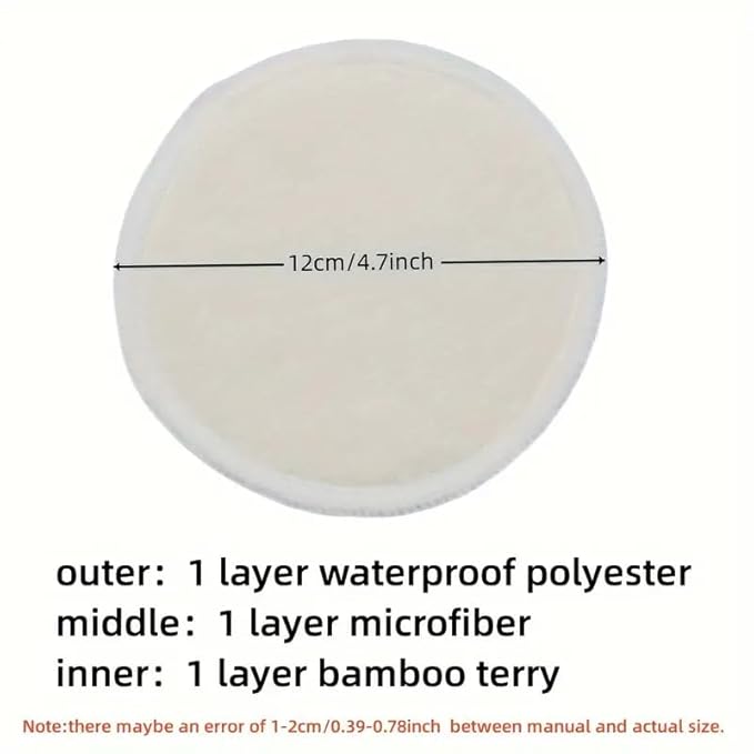 8 pcs(4 Pairs) Random Prints Breast Pads for Nursing Mothers, Reusable and Washable (8pcs Random Prints)