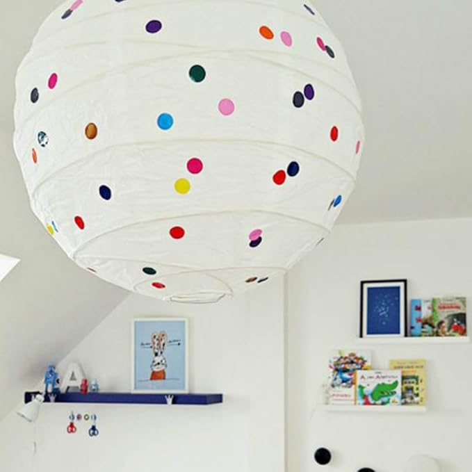 Colorful Polka Dot Wall Decals Watercolor Dots Wall Sticker for Kids Baby Girls Teens and Nursery Room (6 Sheets)