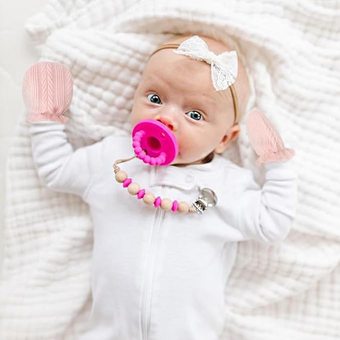 BQUBO Newborn Infant Toddler Mittens No Scratch Cotton Elastic Wrist Gloves Hypoallergenic for 0-6 Months Baby Boys Girls