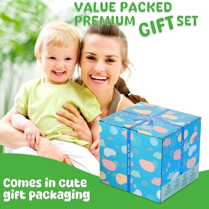 8-in-1 Wooden Baby Activity Cube - Xylophone, Shape Sorter, Abacus| 1st Birthday Gift Toys for One 1 2 3 Year Old Boy Girl | Montessori Educational Learning Toddler Toy| Bonus Sorting & Stacking Board