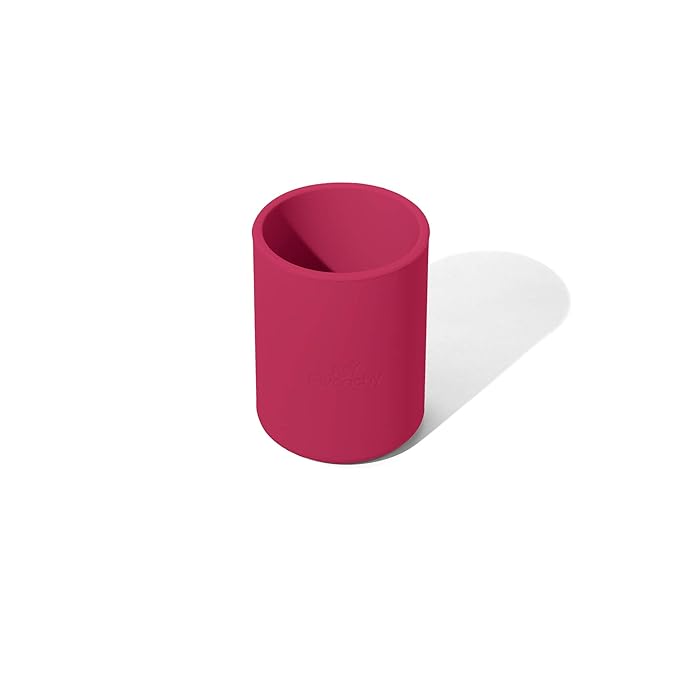 Avanchy Silicone Training Cup – 12 oz Open Cup for Toddlers and Infants – Ideal for Baby Led Weaning and Transitioning from Bottles, Orange