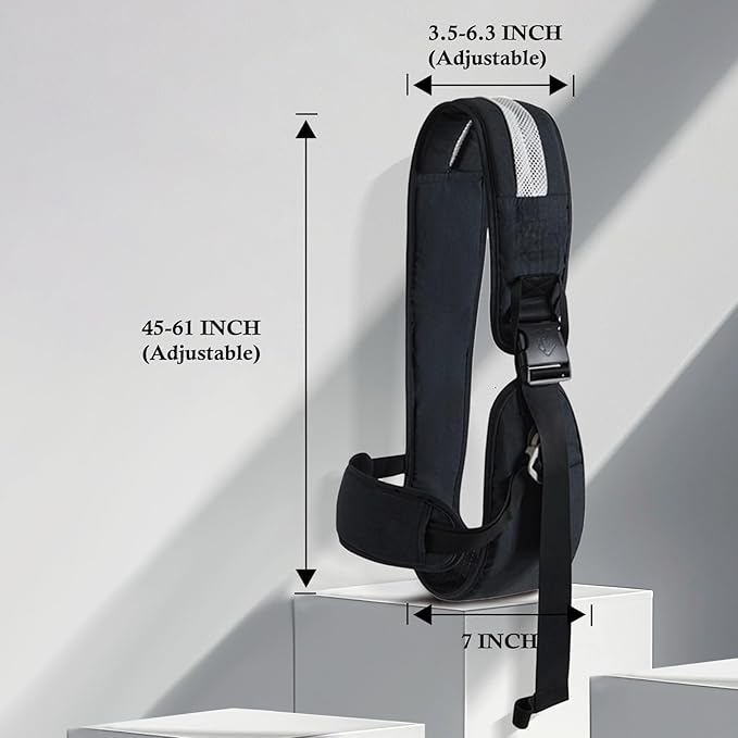 Baby Carrier Newborn to Toddler - Adjustable Sling Carrier for 25-60lbs, Comfortable Hands-Free Carrying (Black)