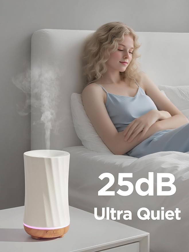 InnoGear 150ml Ceramic Oil Diffuser, Handcrafted Stone Essential Oil Diffuser Aromatherapy Diffusers Ultrasonic Cool Mist Humidifier Vaporizor with 2 Mist Modes Waterless Auto Off for Room Office Home