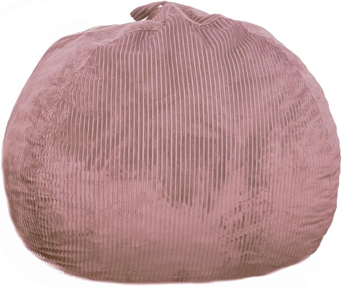 Bean Bag Chairs with Faux Rabbit Fur Cover, 3 ft Giant Memory Foam Bean Bag Chairs for Adults/Teens with Filling,Ultra Soft Faux Fur Fabric, Round Sofa for Living Room Bedroom College Dorm