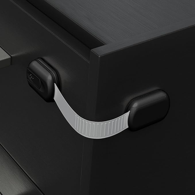 Baby Proofing Child Safety Locks (2 Pack) by Skyla Homes - The Safest, Quickest and Easiest 3M Adhesive Cabinet Latches, No Screws & Magnets, Multi-Purpose for Furniture, Kitchen, Ovens, Toilet Seats