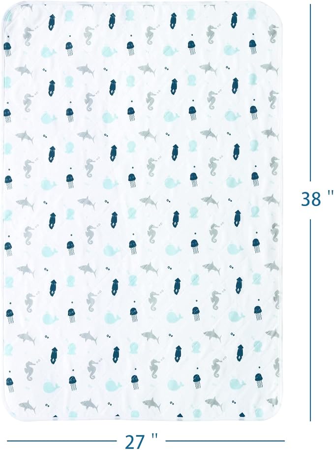 Incontinence Bed Pads 2 Pack, Bed Pads Washable Waterproof, Pee Pads for Kids, Adults, Elderly, and Pets, Bed Wetting Pads for Twin and Toddler Beds, Reusable Puppy Pads, Non Slip and Easy to Change