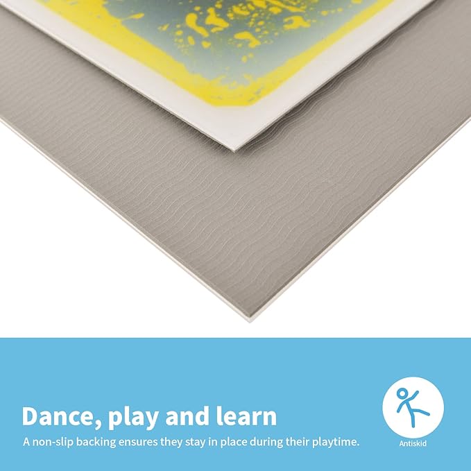 Art3d Liquid Sensory Floor Decorative Tiles, 11.8"x11.8" Square, 4 Tiles