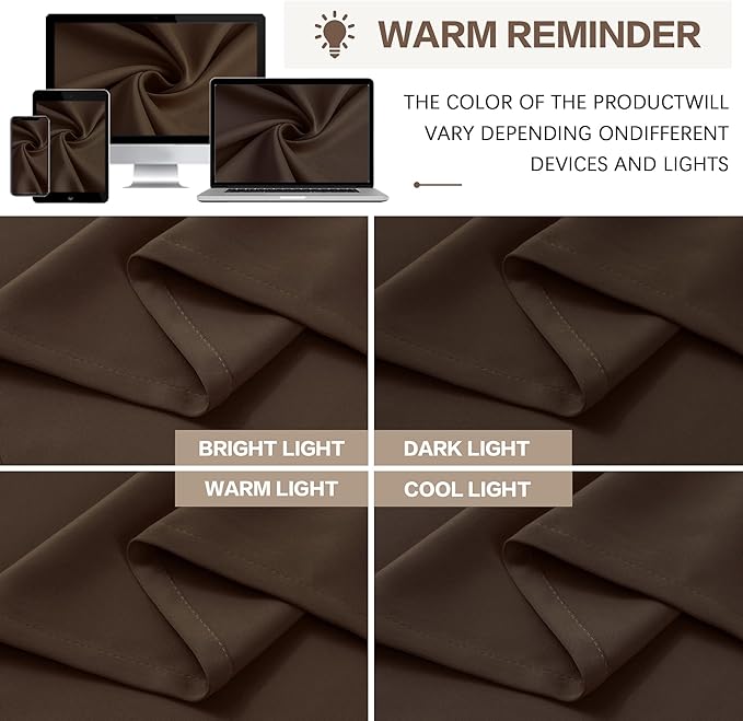 Chocolate Brown Espresso Pinch Pleated Blackout Curtains 102 Inches Long,Thermal Insulated Pinch Pleats Window Curtains Panels Drapery for Bedroom, Living Room,Office, 40" W x 102" L, Set of 2