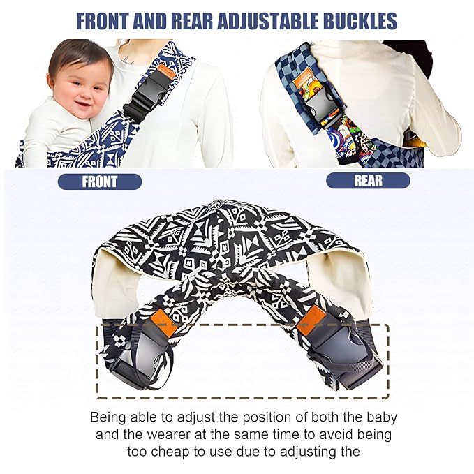 Baby Sling Carrier,Baby Sling,Toddler Carrier,Adjustable and Non-Slip Hip Seat Carriers Carrying 10-30 lbs(Grey)