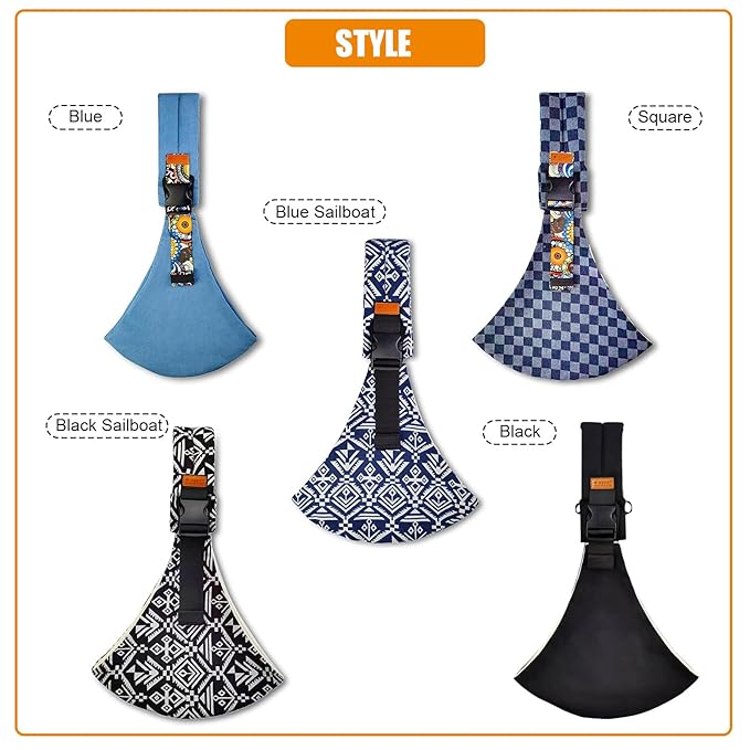 Baby Sling Carrier Newborn to Toddler Adjustable One-Shoulder Design with Safety Buckle, Soft & Lightweight Sling Baby Carrier 10-30 lbs(Mesh,Brown Leopard)