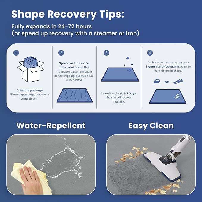 Baby Play Mat for Floor,1.3" Thick Elasti-Foam 74×50 Playpen Mat for Toddlers Infant kids,Water-Repellent Soft Coral Velvet for Tummy Time, Non-Slip Backing for Crawling,Tatami Style(Dark Grey)