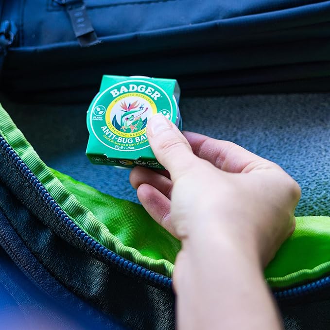 Badger Bug Repellent Tin, Organic Deet-Free Mosquito Repellent with Citronella, Family Friendly Pleasant Smelling Insect Repellent, Easy to Use Travel Size, .75 oz Tin, 2-Pack