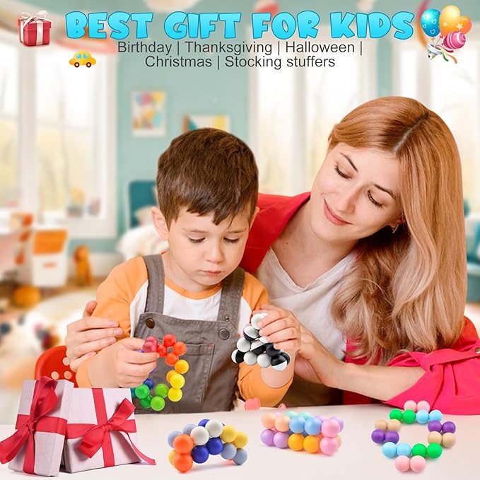 3PCS Autism Sensory Toys for Autistic Children , Sensory Fidget Toys for Adults Kids, Autism Toys for Toddlers 3-4, Travel Toys Gifts for Kids Ages 3 4 5 6 7+ ,Toddler Toys for Boys(A)