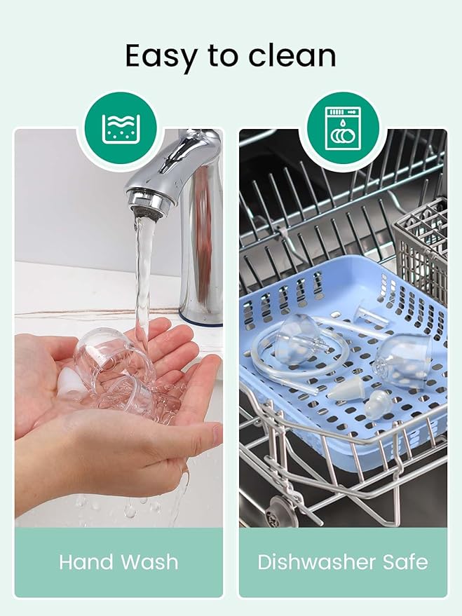 GROWNSY Electric Nose Suction for Baby, Hospital-Grade Nasal Aspirator with Night Light,Soothing Lullabies, Baby Nose Sucker with 9 Adjustable Suction Levels, Green