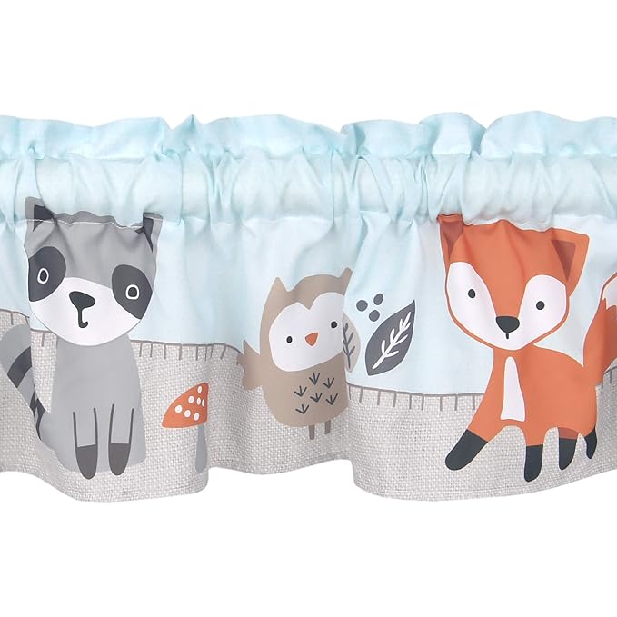 Bedtime Originals Woodland Friends Animals Mint/Gray 5-Piece Crib Bedding Set