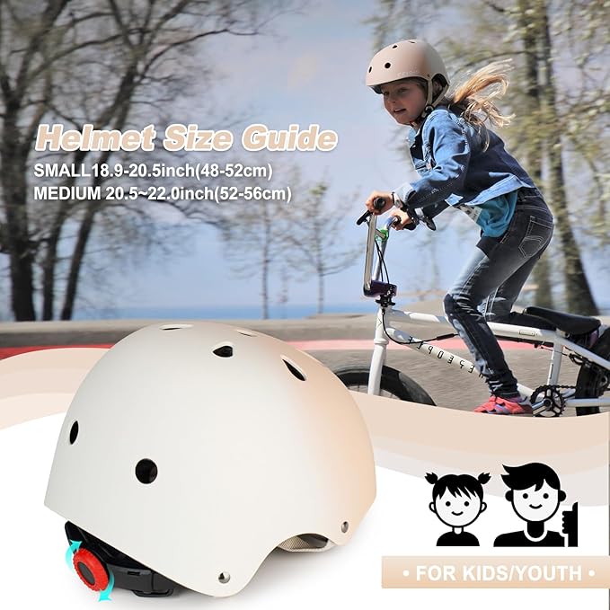 Kids Bike Helmet,Toddler Skateboard Helmets for Ages 2-3-5-8-14 Years Boys Girls,Adjustable Multi-Sport Bicycle Skateboarding Football Roller Skating Scooter Rollerblade Balance Bike Helmet