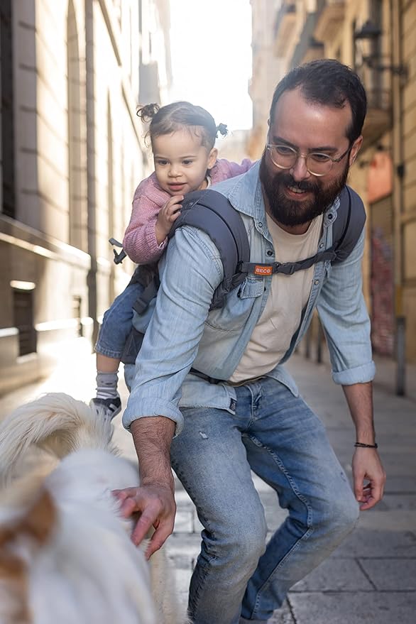 Beco 8 Hybrid Baby Carrier from Newborn to Toddler (7-45lbs) - All in One Mesh Front and Hip Carrier Backpack with Adjustable Seat - Cooling, Ergonomic and Comfortable - Dark Grey