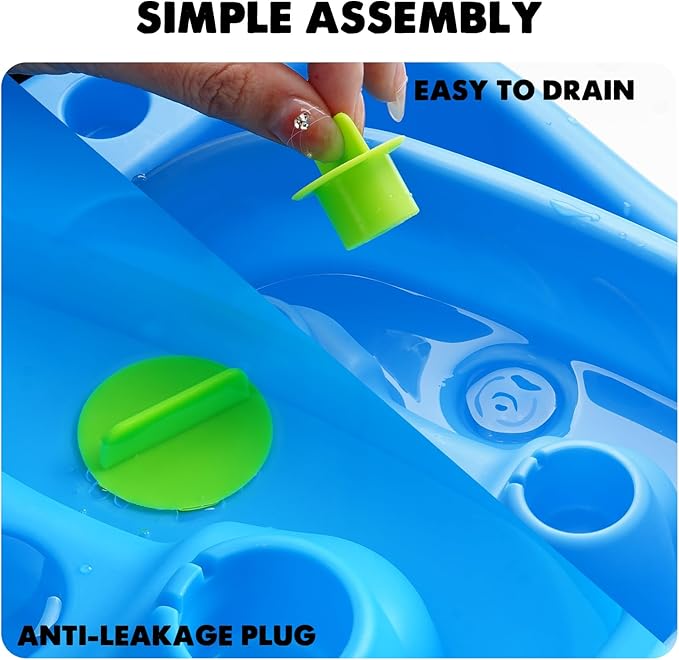 CozyBomB™ Water Table for Toddlers 3-5 | Outdoor Toys Water Play Table, Magnetic Fishing Toy Game, Summer Splash Pond Showers Sand Activity, Sensory Party Birthday Gift Kids Ages 4-8 9-12 (5-Tiers)