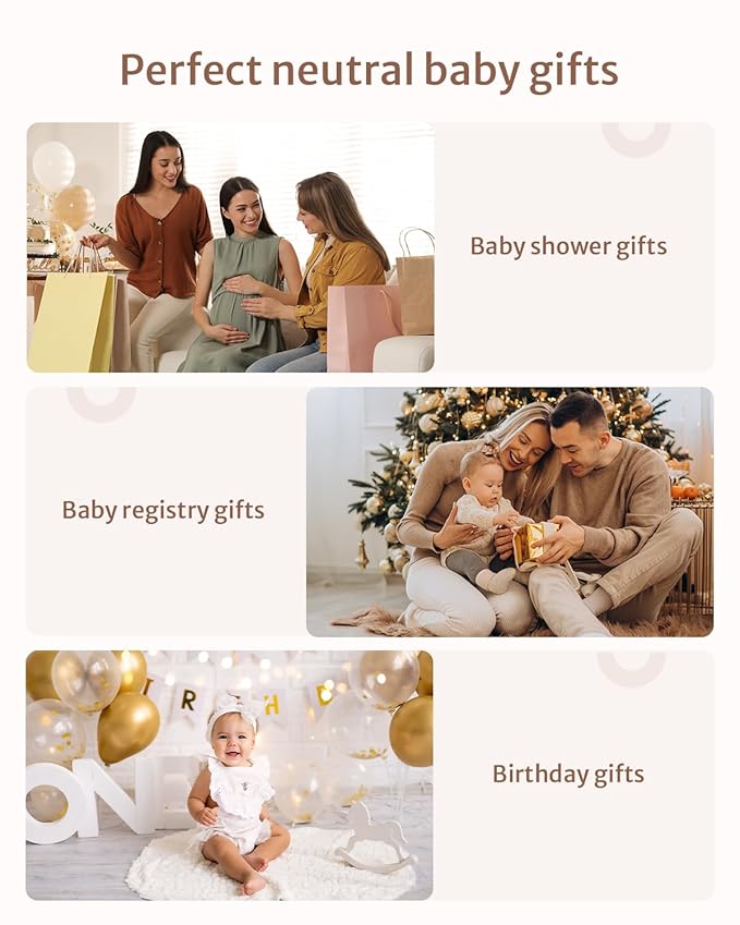 Blissful Diary Baby Play Gym Mat, Tummy Time Activity Mat with 6 Detachable Toys for Stage-Based Sensory & Motor Skill Development, Easy to Install & Clean, Baby Essentials Gift, Sandy Beige