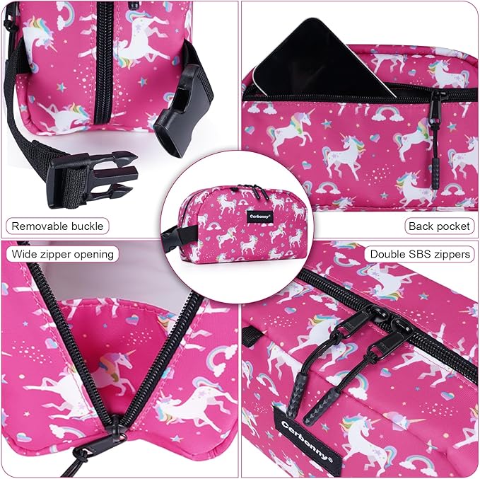 Cerbonny Small Cooler Bags: Freezable, Insulated Lunch Bags for Work/School Travel - fits Yogurt | 3+(Unicorn)