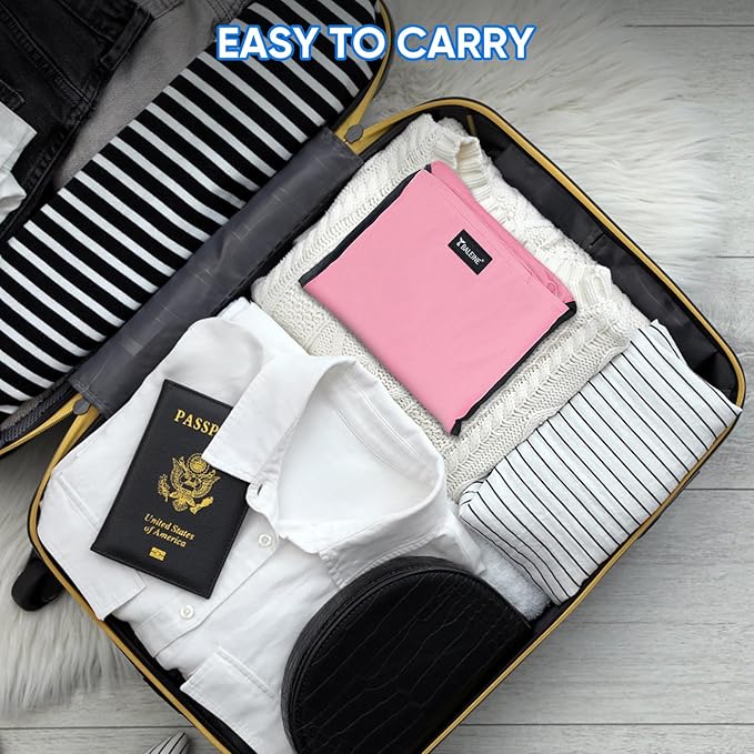 BALEINE 120L Laundry Bag Backpack, 900D Oxford Fabric Large Travel Laundry Bags with Shoulder Straps and 2 Mesh Pockets for College Dorm, Apartment, Laundromat (Pink, 120L)