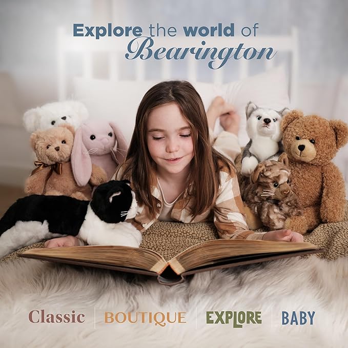 Bearington Collection Baby Lil’ Willow, 5.5 Inch Fawn Plush Stuffed Animal, Soft Baby Rattles and Plush Rings - Newborn Toys