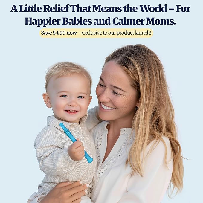 Babies Teether Teething Toys , Montessori Toy Teethers for 0-36 Months, Infant Sensory Relief Teething Stick Toys, Parent Baby Essentials, Baby Gift Teether – BPA‑Free, Food‑Grade Silicone 6 Pack