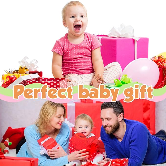 4 Pieces Baby Wrist Rattles Animal Pattern Newborn Foot Rattles Toy for 0-12 Months Babies Boy Girl Infant Birthday Gifts Educational Toys, 4 Designs (Sheep, Dog, Chick, Monkey)