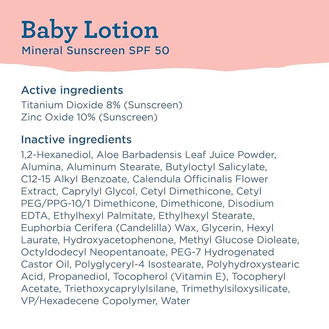 Blue Lizard BABY Mineral Sunscreen with Zinc Oxide, SPF 50+, Water Resistant, UVA/UVB Protection with Smart Cap Technology - Fragrance Free, 5 oz. Tube