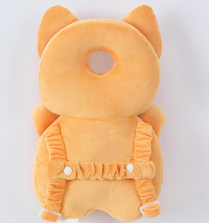 Feidoog Baby Head Protector Cushion Backpack with 3 Baby Knee Pads for Walking & Crawling,Orange Cogri