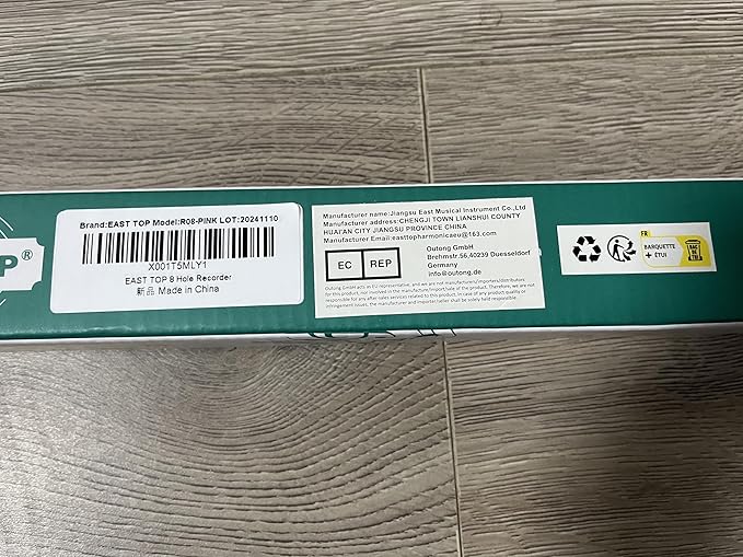 EAST TOP Soprano Recorder for Kids Beginners, 8 Hole Plastic German Fingering Flute Recorder 3 Piece with Cleaning stick, Cotton pouch, Fingering Chart, Colorful box (Hot Pink)