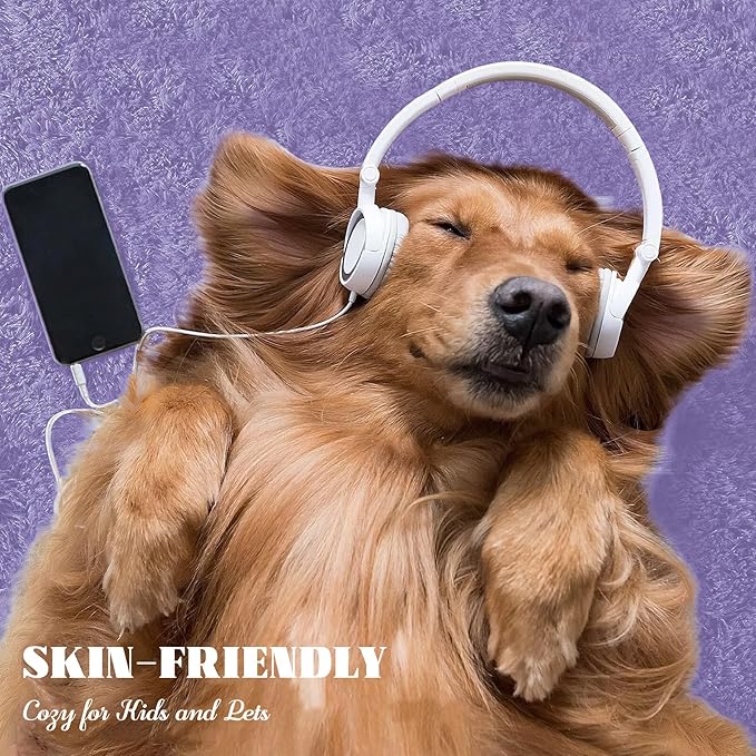 6x9 Area Rug for Living Room: Fluffy Shag Soft Washable Rugs Large Fuzzy Plush Indoor Carpet for Bedroom Nursery Playroom Kids Girls Boys Room (Purple, 6'x9')