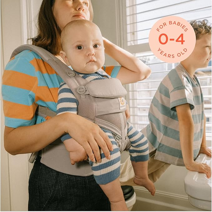 Ergobaby Omni Classic (formerly OMNI 360) All-Position Baby Carrier for Newborn to Toddler with Lumbar Support and Cool Air Mesh, 7-45 Pounds, Midnight Blue, One Size