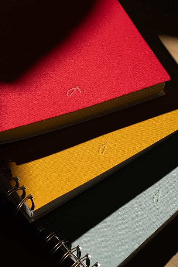 Anecdote 2026 Planner (8.5" x 10") Daily Planner Weekly Monthly Planner - 52 Weeks w/Library Buckram Cover, Brass Spiral - A4 Size Bleed-Resistant Paper – Evergreen