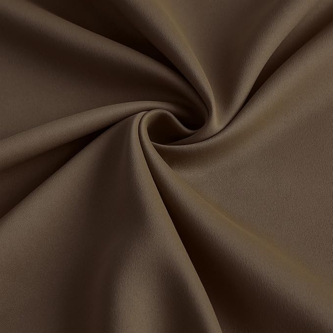 KEQIAOSUOCAI Chocolate Brown Blackout Curtains 108 Inches Long 9 feet Tall, Extra Long Pinch Pleats Living Room Curtains Thermal Pleated Curtains Panels Drapery for Villa, 40" W x 108" L, Set of 2