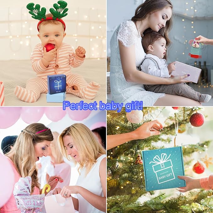 BLOOBLOOMAX Wrist Rattles Foot Finder Rattle Toy for 0-4 Months Baby, Feet Leg Ankle Socks Arm Hand Bracelet Shaker for 4-8 Months Infant boy & Girl, Gift Set for 0-1 Years Newborn Babies (5 pcs-B)