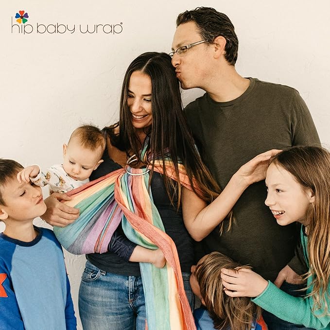 Hip Baby Wrap Ring Sling Baby Carrier for Infants and Toddlers - Beautiful, 100% Soft Cotton Baby Wraps Carrier for Babies 8-35 lbs - Perfect Baby Shower Gifts Moms and Dads - Nursing Cover (Ocean)