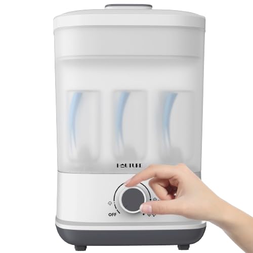 Baby Bottle Sterilizer, HAUTURE Bottle Sterilizer and Dryer, One-Dial Control Electric Steam Bottle Sanitizer for Baby Stuffs, Baby Bottles & Breast Pump Accessories