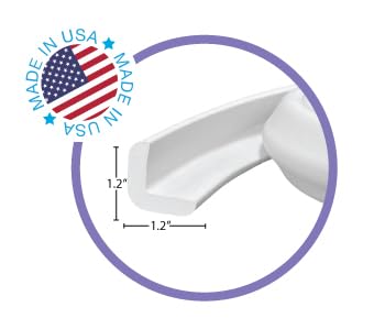 Kidkusion Baby Proof Edge Guards for Safety | Made in The USA | 36 Feet | Off White | Edge Protectors for Furniture, Tables, Fireplaces | Heavy Duty Tape Included