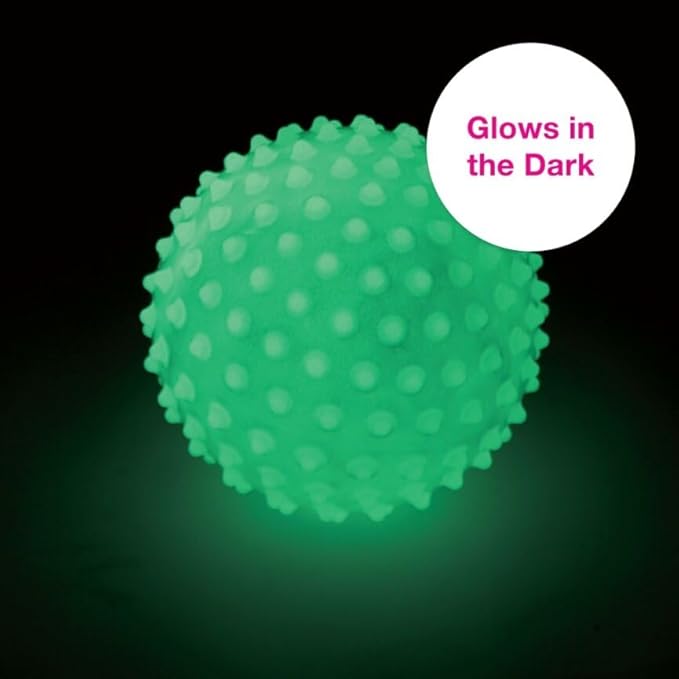 Edushape Sensory Ball for Baby - 7" Glow-in-The-Dark Color Ball Helps Enhance Gross Motor Skills for Kids 6 Months & Up