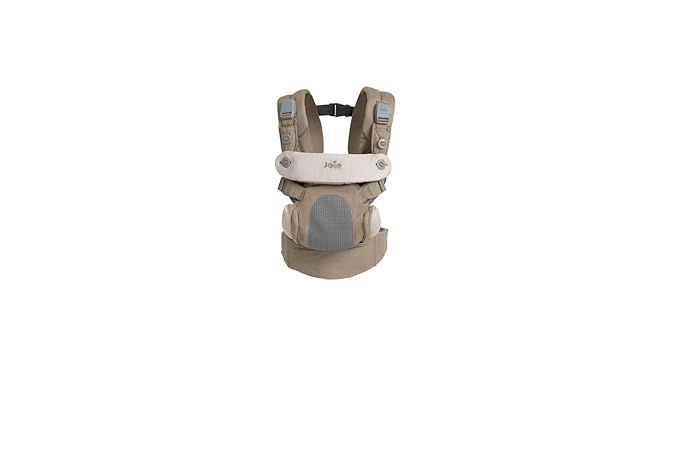 Joie Savvy Baby Carrier – Ergonomic, Adjustable Baby Carrier with 4 Carry Positions, Padded Shoulder Straps and Lumbar Support (Sandstone)