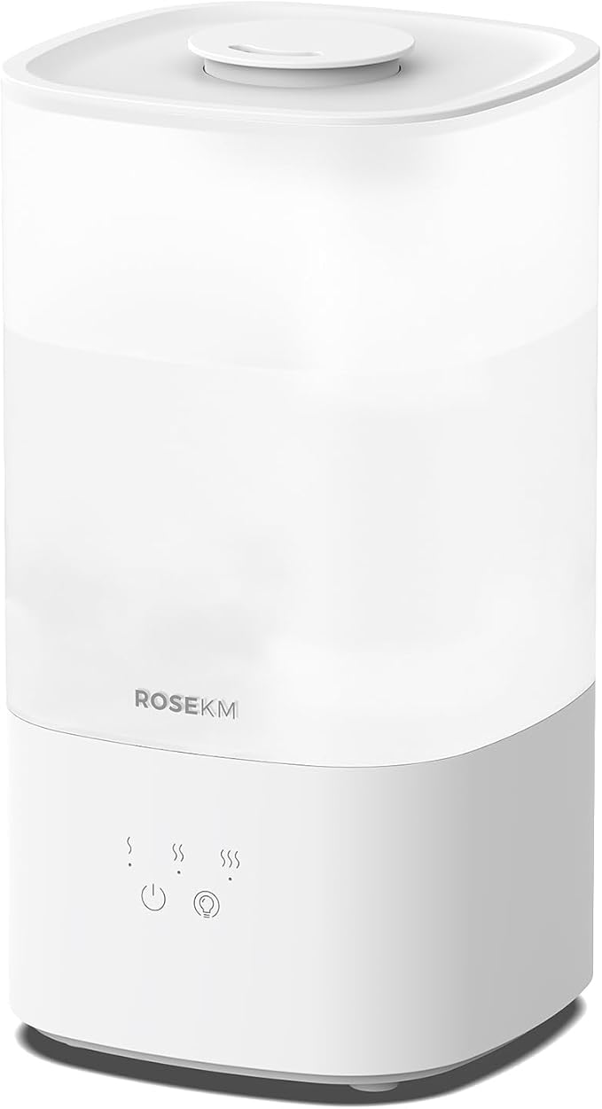 Humidifiers for Bedroom, Top Fill 2.5L Cool Mist Humidifiers for Large Room, Easy to Fill & Clean, 30H Runtime, 28dB Quiet Air Humidifier for Plants, Baby Nursery, Indoor with Night Light