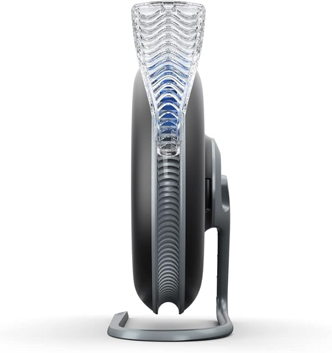 IQAir Atem Desk Air Purifier for Home, Office, Desktop, Small Room up to 150 sq ft, HyperHEPA Filter for Bacteria, Viruses, Allergens, Pets, Asthma, Pollen, Dust, Swiss Design, Made in Germany, Black