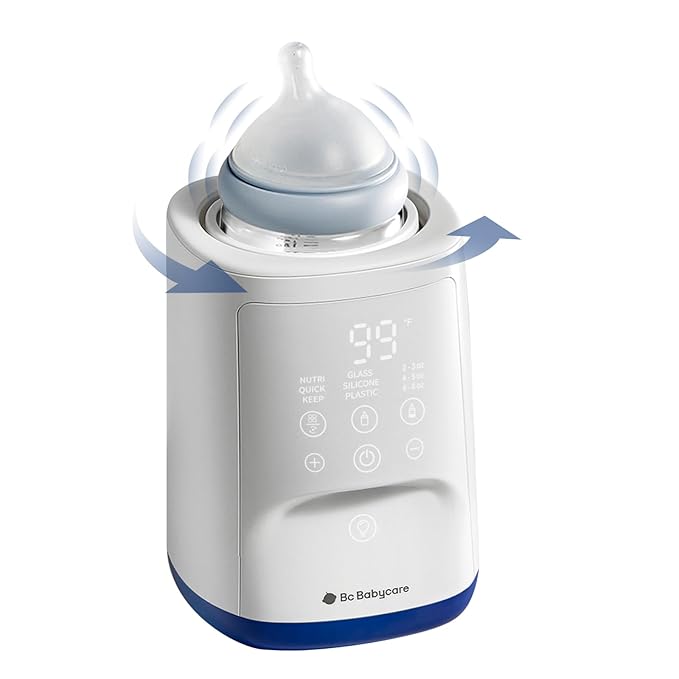 Bc Babycare Bottle Warmer,10-in-1 Fast Baby Milk Warmer with Smart Temperature Control, Rotating Heating, Bottle Warmers for All Bottles