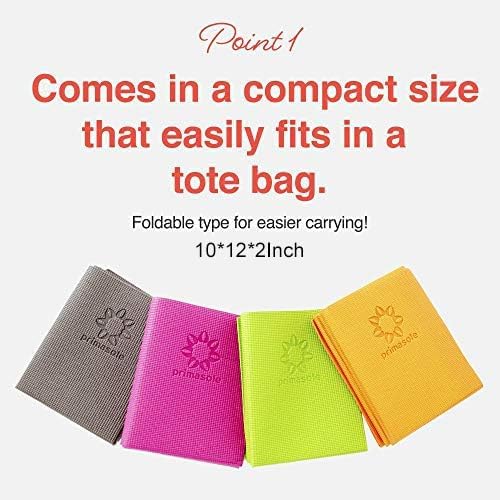 Folding Yoga Travel Pilates Mat Foldable Easy to Carry to Class Beach Park Tear resistant Travel Picnics 4mm Thick 9 Colors