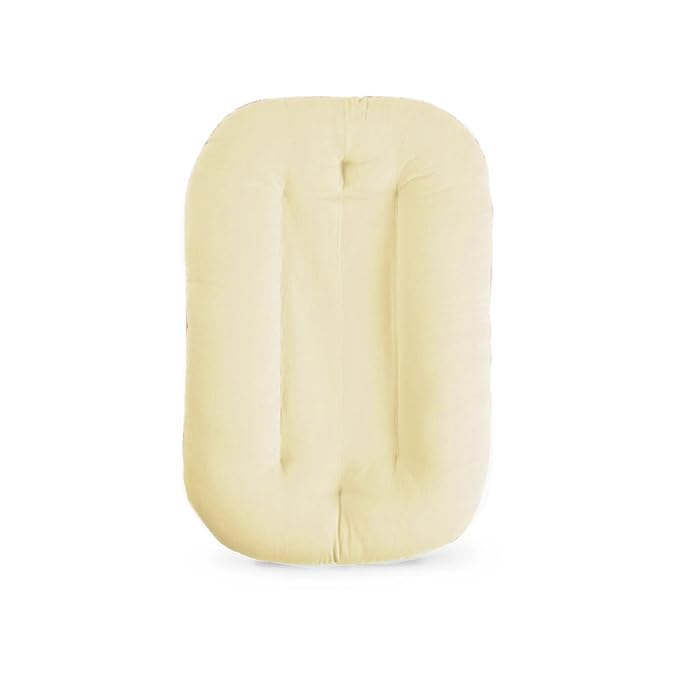 Baby Lounger for Newborn, Bionic Design Baby Lounger, Soft Organic Cotton Breathable Lounger for Infants 0-18 Months (Yellow)