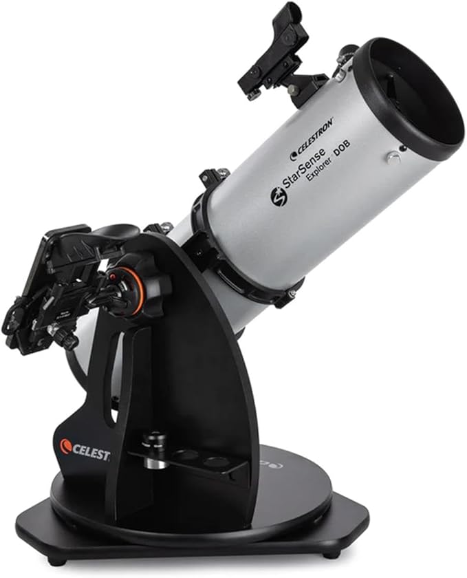 Celestron StarSense Explorer 130AZ App-Enabled Telescope – 130mm Tabletop Dobsonian with Smartphone Dock & StarSense App – iPhone & Android Compatible – Easy-to-Use for Beginners