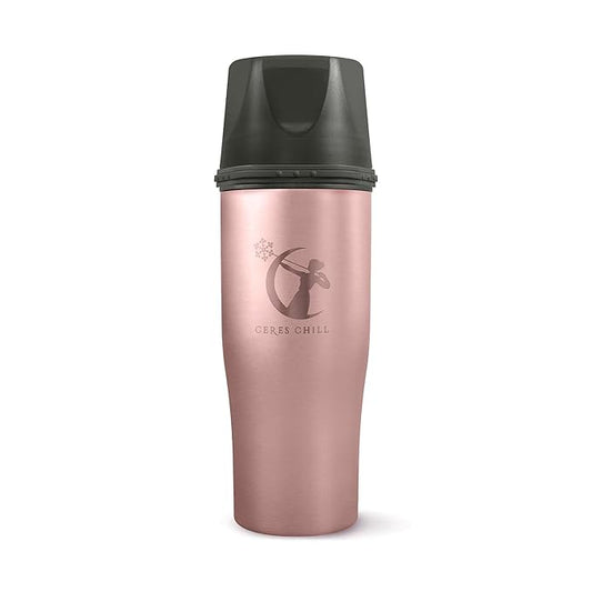CERES CHILL Mini Breastmilk Chiller Demigoddess, Up to 12 oz. Reusable Storage Container, Keeps Milk at Safe Temperatures for Up to 16 Hours, Bottle Cooler, Connects w/Most Pumps (Rose Gold)
