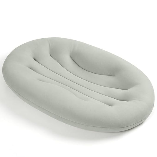 Baby Lounger for Newborn: Portable & Lightweight Pillow for Tummy Time Playtime & Diaper Changes - Skin-Friendly & Breathable for 0-12 Month Supervised Use